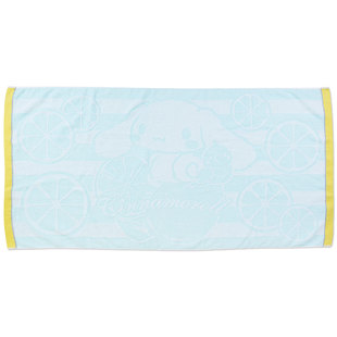 日本Sanrio正品Cinnamoroll玉桂狗 純綿浴巾洗澡毛巾大毛巾(檸檬)