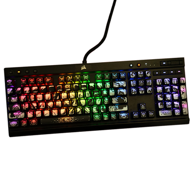 海贼王透光键帽电竞涂层更耐用