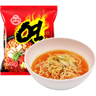 韩国进口方便面不倒翁热拉面超辣泡面夜宵方便食品速食煮面5袋装