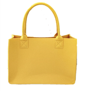 定制毛毡购物袋子环保袋广告礼品袋单肩手提大容量包包可加印logo