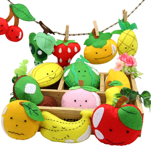 包邮免裁剪不织布水果材料包手工DIY儿童 布艺手工水果 14个