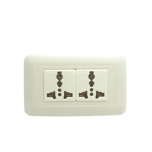 120*75型插座/两位三三6孔万能面板/稳不落WF-2.R4T多功能插板20A