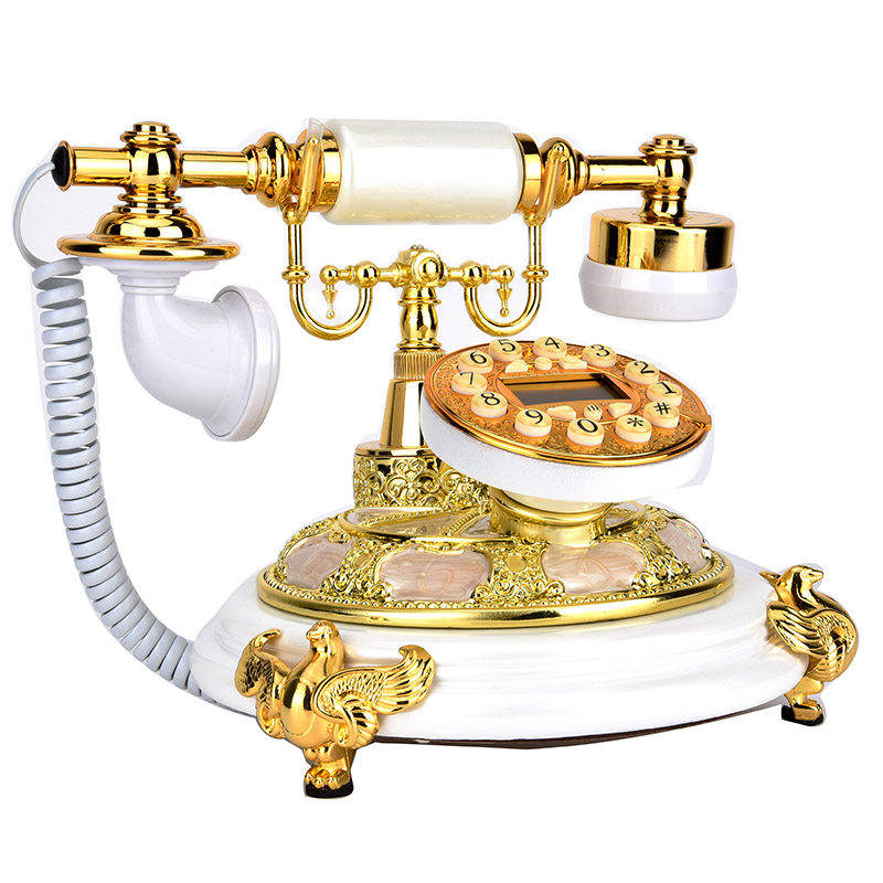 慕予臻欧式田园电话机客厅时尚创意复古座机家用电话机仿古电话