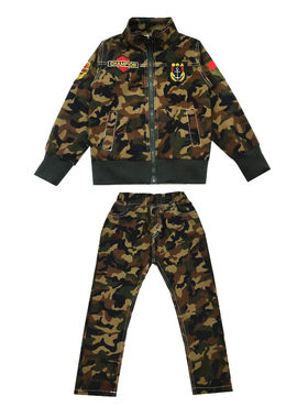 儿童迷彩服套装春装男修身特种兵