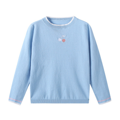 套头秋冬打底低领女宝宝毛线衣