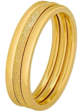 ins女3件套装组合钛钢百搭款戒指