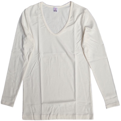 华宝莉纯棉低领超低大V领薄款男