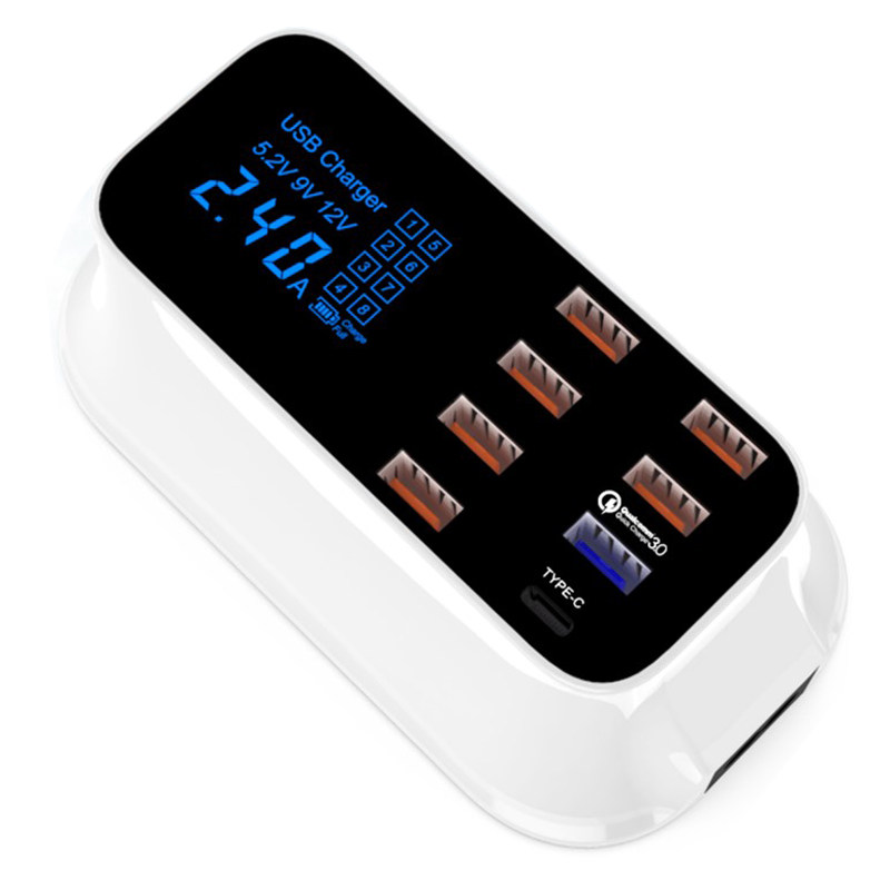 8口充电器QC3.0快速9V2手机充电器