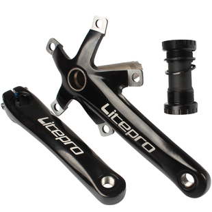 折叠自行车一体中空曲柄 牙盘 LP litepro中空牙盘改装SP8 带中轴