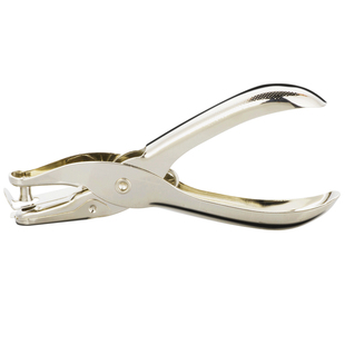 得力单孔打孔机0114金属打孔钳名片会员卡手动手握式小打眼打洞器