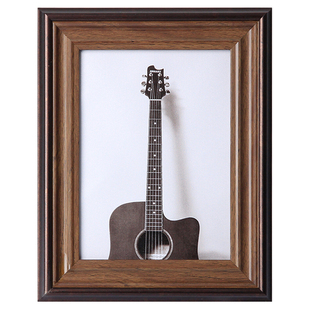 美式小相框摆台黑胡桃色复古8寸6寸7儿童画框像框架创意5寸10寸A4