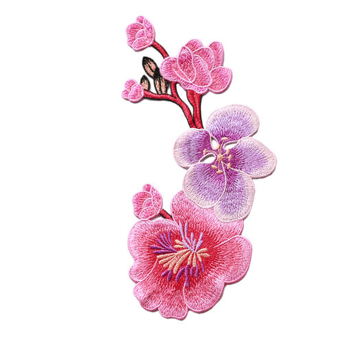 精品蝶恋花刺绣贴片diy旗袍羊绒呢大衣牛仔连衣裙演出衣服裤装饰