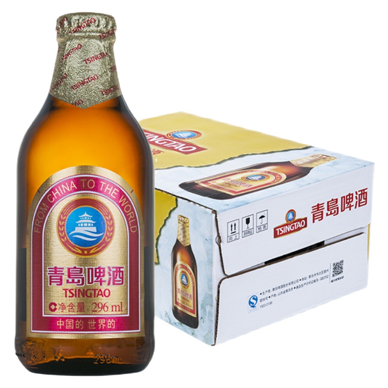 青岛啤酒 中高端款 金质小瓶 296ml*24瓶