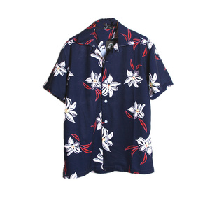 GD权志龙同款短袖学生花衬衫夏季沙滩男女花朵衬衣情侣衣服潮牌