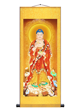 西方三圣挂画中堂观世音