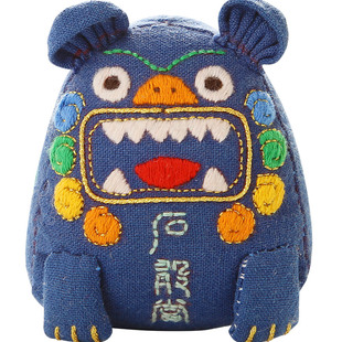 阿卡手工平安符刺绣diy材料包护身符自绣摆件平安福石敢当玩偶