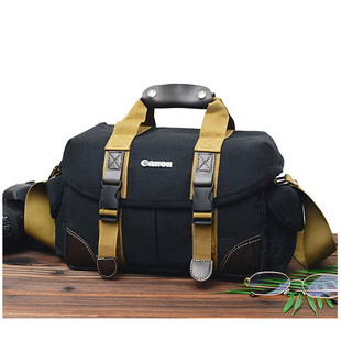 适用于佳能单反相机包EOS90D60D70D80D6D7D5D35D4单肩帆布摄影包