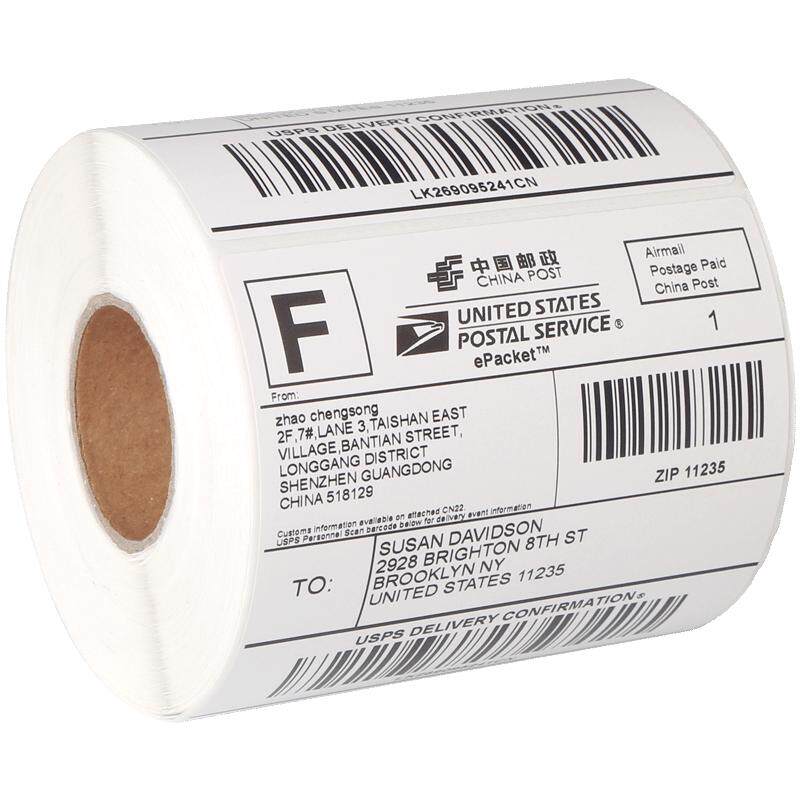 E邮宝三防热敏纸Temu标签打印纸100x100x150亚马逊fba虾皮速卖通跨境电商不干胶条码电子面单热敏标签纸