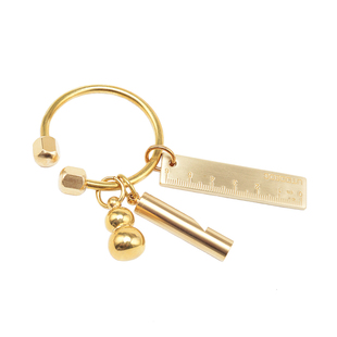 黄铜钥匙扣复古创意金色小饰品葫芦挂件汽车钥匙环扣纯铜钥匙链女