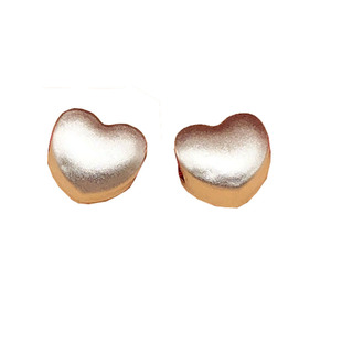 999纯银足银小桃心隔珠心形手工串珠DIY配件迷你爱心手链编绳饰品