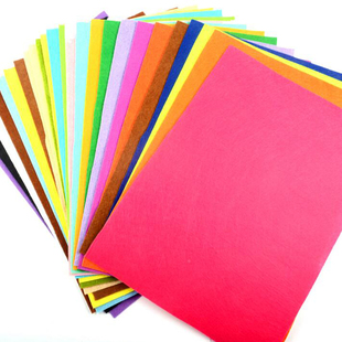 24色不织布 无纺布彩色不织布布料玩偶毛毡幼儿园手工diy材料包邮