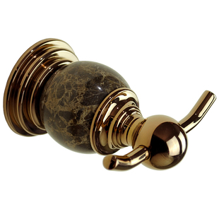 免打孔玫瑰金色全铜挂衣钩单钩衣帽钩卫生间衣服毛巾挂钩墨玉