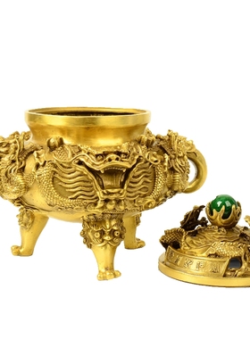 全铜鼎三足鼎香炉新中式摆件