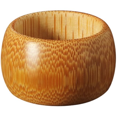 艺竹情天然老玉竹实心竹环扳指戒指手工男女款文玩竹子竹根雕饰品