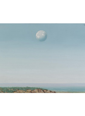 倒影帝国magritte艺术风无框画