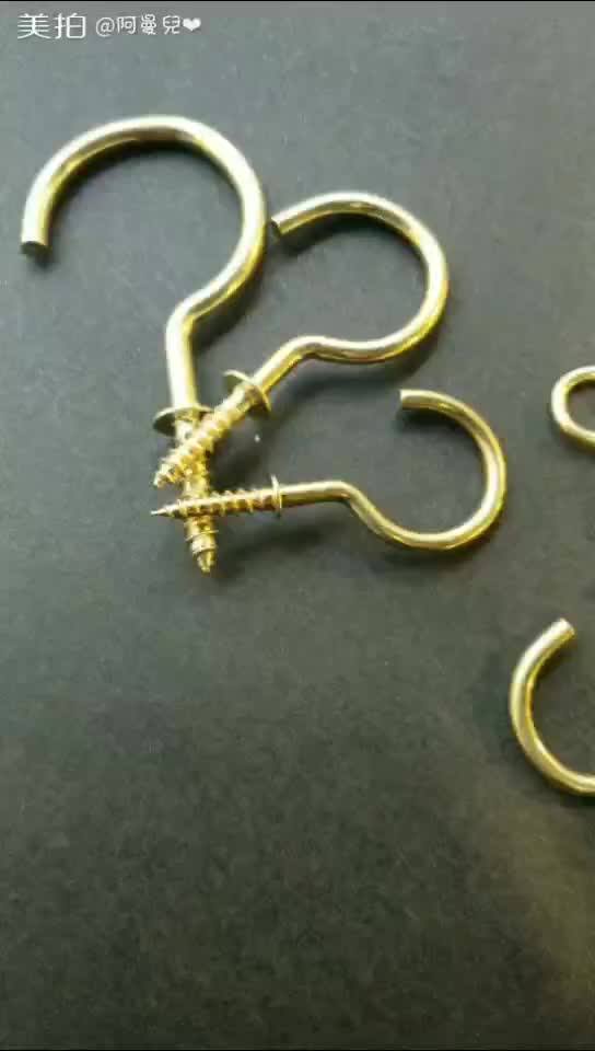 Cup Hook With Washer,Small Metal Wire Decorative Metal Hooks,Square