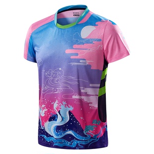 【透气型】单双号羽毛球服短袖T恤女网球服中国风个性运动服