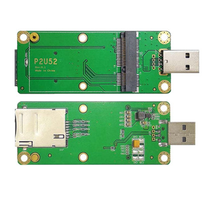 工业级3A电流 P2U52系列 4G模块转接板 开发板 minipcie转USB移远