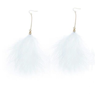 羽毛耳饰长款超仙简约个性气质耳坠无耳洞耳夹精灵女森系羽毛耳挂