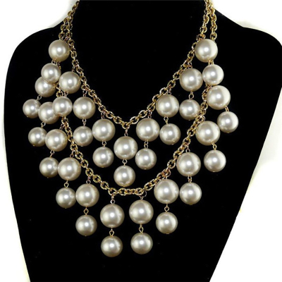 经典欧美风破产姐妹同款珍珠项链双层毛衣链女吊坠锁骨链百搭