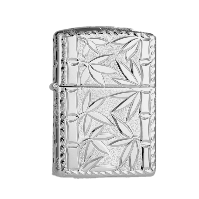 ZIPPO打火机银色雕刻盔甲