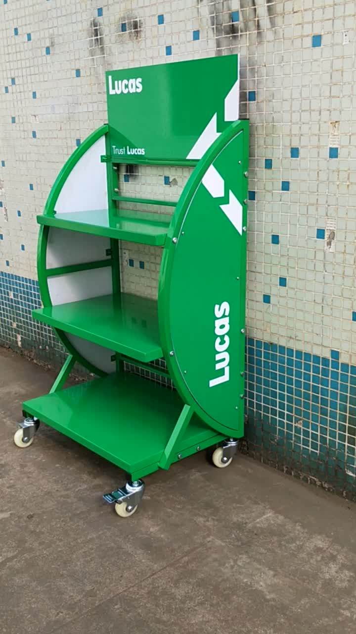 High Quality Customized Retail Store Floor Standing Car Battery Display