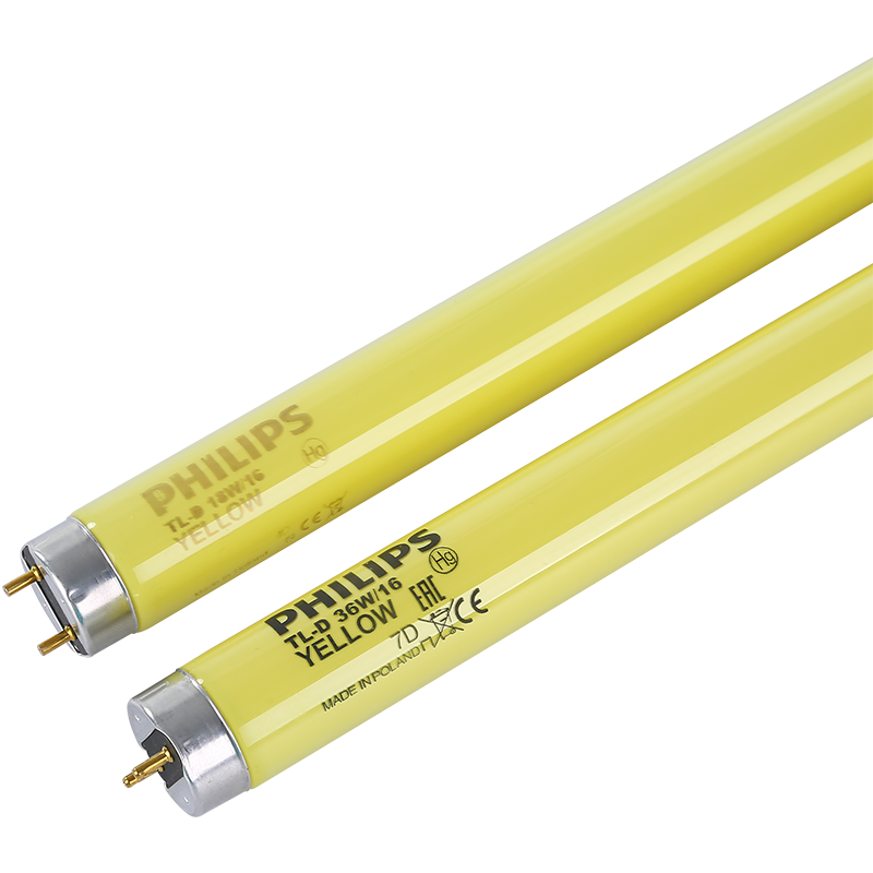 飞利浦黄光灯管防紫外线黄色T8 TL-D YELLOW 防曝光无紫外线灯管