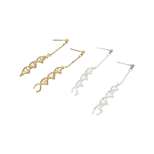 IMUFURET日本ins原创设计科学DNA双螺旋结构分子式理科生耳夹耳钉