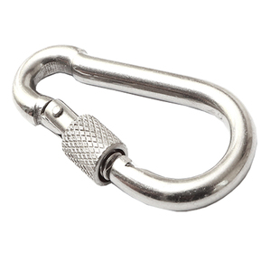 锁扣 卡扣绳扣保险扣304不锈钢螺母弹簧扣登山扣链条连接扣带母