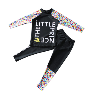 韩国潜水服儿童男女童分体浮潜服长袖水母衣中大童防晒游泳衣套装