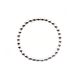 本命年招财925纯银转运珠银豆豆戒指食指尾戒叠戴ins小众时尚百搭