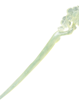 天然岫玉梅花古典风发簪