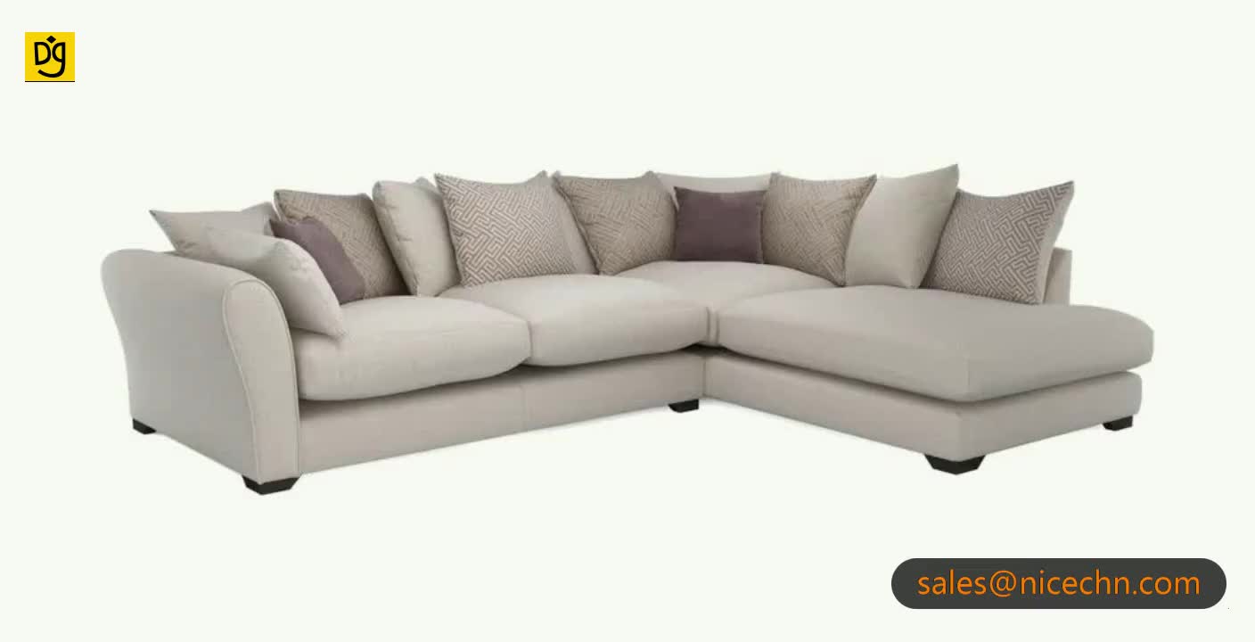 Latest Modern Designs Alibaba L Shaped Fabric Living Room Furniture