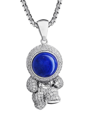 宇航员个性嘻哈吊坠项链