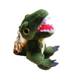 搞怪大嘴恐龙龅牙恐龙公仔毛绒钥匙扣迷你卡通包包挂件汽车钥匙圈