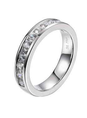 纯银求婚韩版时尚风钻石戒指