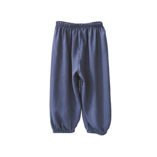 童装2020夏款儿童裤子男女童纯色防蚊裤宝宝棉质宽松休闲裤亲子装