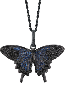 小众满钻蝴蝶欧美锆石ins吊坠