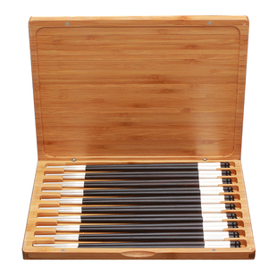 NEWREA新锐乌木S999双头包银筷子 3CM银管 收藏鉴赏 WMCYSY3