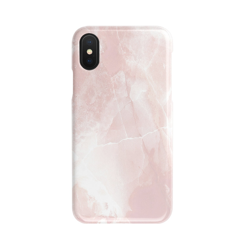 粉色大理石纹个性简约iPhone16Promax超薄轻薄14Pro适用于苹果13个性12半包11菲林手机壳